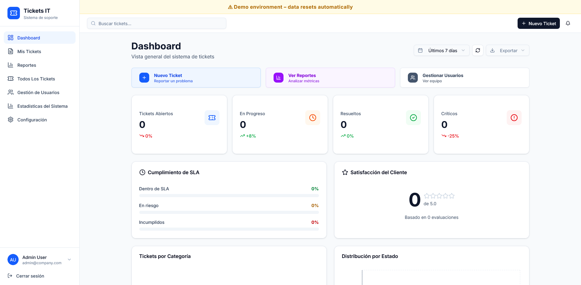 Live Dashboard Demo screenshot